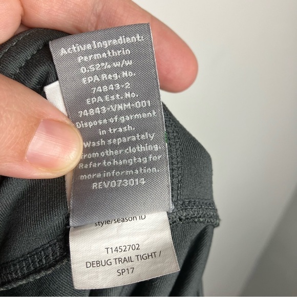 Toad & Co insect shield repellent apparel trail‎ leggings gray size medium - Picture 10 of 10